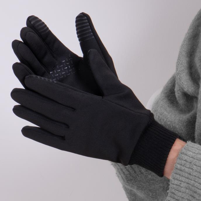 totes Ladies Premium Stretch Thermal Lined Gloves with Smartouch Black